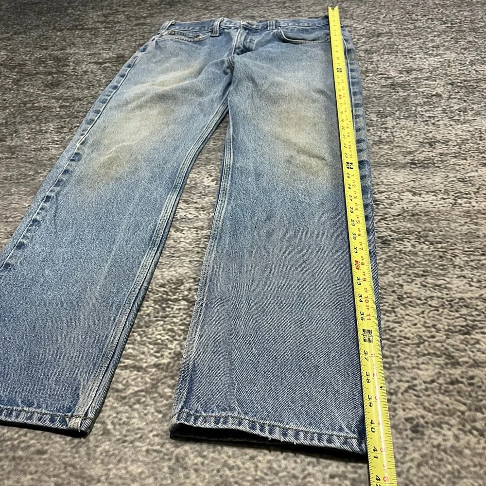 Carhartt Jeans Mens 34x30 Blue Faded Straight Traditional Fit‎ B480 DVB